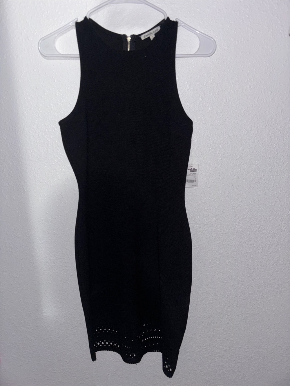 Charlotte Russe Black Sleeveless Midi Sheath Dress